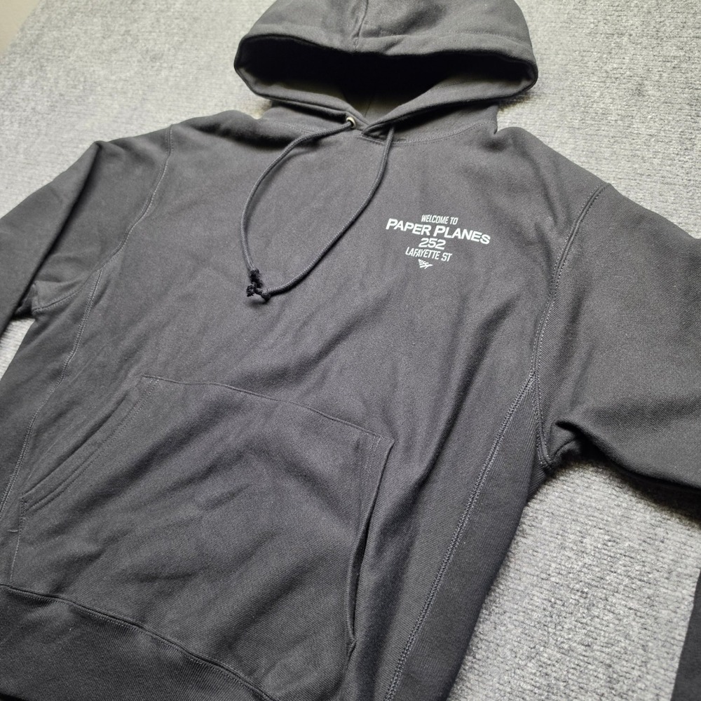 Champion Reverse Weave Paper Planes Soho NYC Hoodie Black GF68 Medium